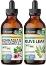 BIO KRAUTER Echinacea με χρωματική απόχρωση Goldenseal 4 Fl. Oz. & Olive Leaf Tincture 4 Fl. Oz.