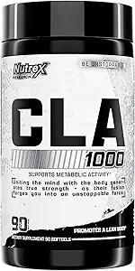 Nutrex CLA 90 Soft Gels - 1000mg Conjugated Linoleic Acid Active Blend from Safflower Oil - διεγερτικό-ελεύθερο χάπια ενισχυτή μεταβολισμού για απώλεια βάρους