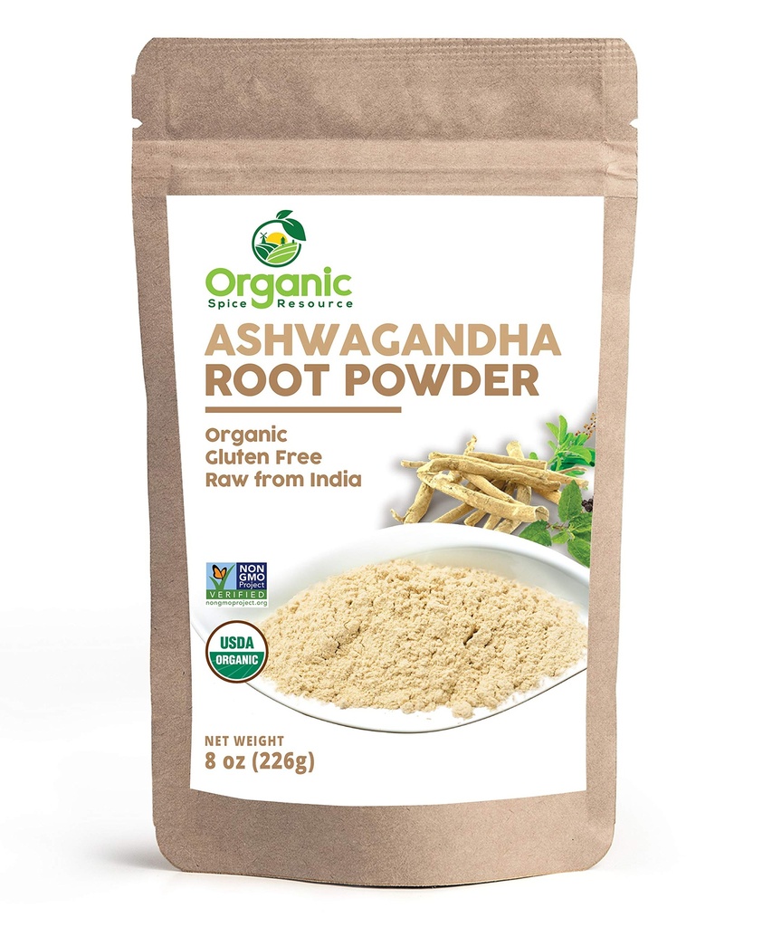 Βιολογική σκόνη ρίζας Ashwagandha -8 ουγγιά 