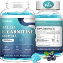 2 Συσκευασία χωρίς ζάχαρη Acetyl L-Καρνιτίνη Gummies, L-Καρνιτίνη συμπλήρωμα για γυναίκες & άνδρες, με βιταμίνη C & B12, ALCAR για την ενέργεια, τον εγκέφαλο και την καρδιά Υγεία, Vegan, μη-GMO, 120 Count