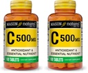 MASON ΦΥΣΙΚΗ Βιταμίνη C 500 mg - Υποστηρίζει Υγιές ανοσοποιητικό σύστημα, Αντιοξειδωτικό και Ουσιαστικό θρεπτικό συστατικό, 100 δισκία (πακέτο του 2)