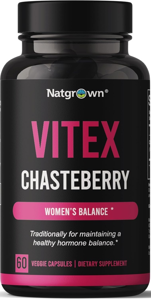 Natgrough Vitex Chasteberry συμπλήρωμα για τις γυναίκες 1, 000 mg - Agnus Castus Chaste Tree Vitex Berry Extract Κάψουλες - 60 Ct
