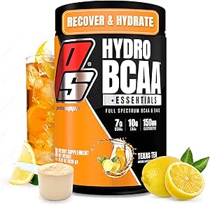PROSUPPS HydroBCAA Essential Amino Acids Powder, Texas Tea - Συμπλήρωμα προπόνησης με BCAA, EAAs & Ηλεκτρολύτες για την ενυδάτωση & την αποκατάσταση - διεγερτικό-ελεύθερο, σόγια & γλουτένη-δωρεάν - 30 Σερβιέτες