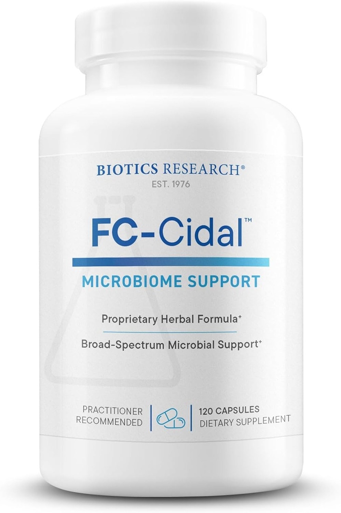 Biotics Research FC CidalTM Herbal Blend Complete GI Gut Health for Women & Men- 500 mg/Serving - 7 Βότανα Ιδιοκτητική Blend Συμπλήρωμα Υποστηρίζει Υγιεινή λειτουργία GI και Μικροβιολογική Ισορροπία 120 κάψουλες