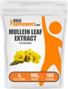 BulkSupplements.com Mullein Leaf Extract - Verbascum Thapsus, Mullein συμπλήρωμα - συμπλήρωμα βοτάνων για την υποστήριξη του ανοσοποιητικού - Χωρίς γλουτένη, 1g ανά υπηρεσία, 100g (3.5 oz) (πακέτο του 1)