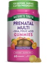 Nature's Truth Prenatal Multivitamin Gummies | with DHA & Folic Acid | 60 Count | Fruit Flavor | Non-GMO & Gluten Free Supplement