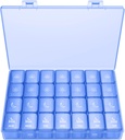 XL Pill Organizer 4 φορές την ημέρα, BUG HULL Extra Large Weekly Pill Box Case, 7 Day Vitamin Container Daily Pill Holder για Cod-Liver Oil, Βιταμίνες, Συμπληρώματα (Royal Blue)