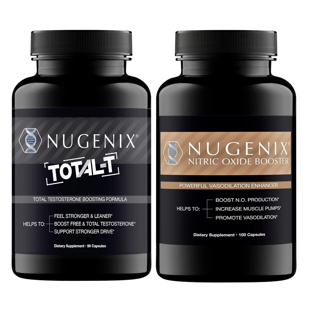 Nugenix Nitric Oxide Booster και Total-T T τεστοστερόνη Booster για άνδρες