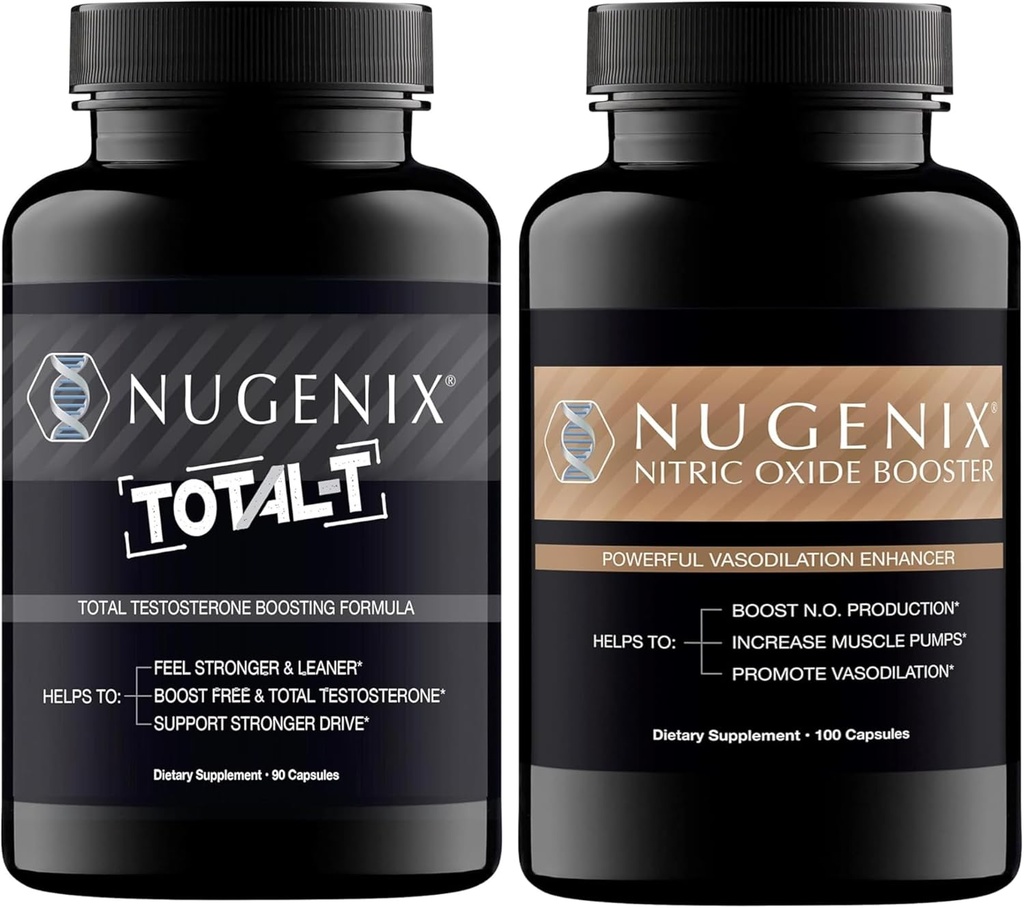 Nugenix Nitric Oxide Booster και Total-T T τεστοστερόνη Booster για άνδρες
