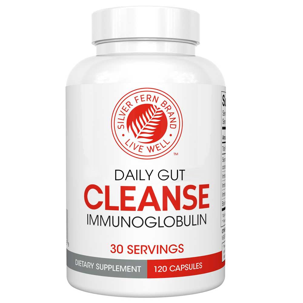Silver Fern Cleanse - Καθημερινή Gut - 1 φιάλη - 120 κάψουλες - 30 ημέρες προσφοράς - ανοσοσφαιρίνη G, A & M -(IgG, IGA, IgM) - Μεταβιοτική