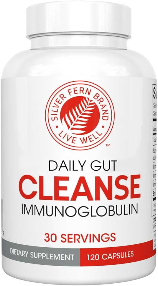 Silver Fern Cleanse - Καθημερινή Gut - 1 φιάλη - 120 κάψουλες - 30 ημέρες προσφοράς - ανοσοσφαιρίνη G, A & M -(IgG, IGA, IgM) - Μεταβιοτική