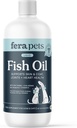 Fera Pets Fish Oil - Ωμέγα 3 για σκύλους & γάτες για την υποστήριξη αρθρώσεων, καρδιάς, δέρματος και παλτό υγεία - Μη ΓΤΟ με βιταμίνη Ε - 16 oz