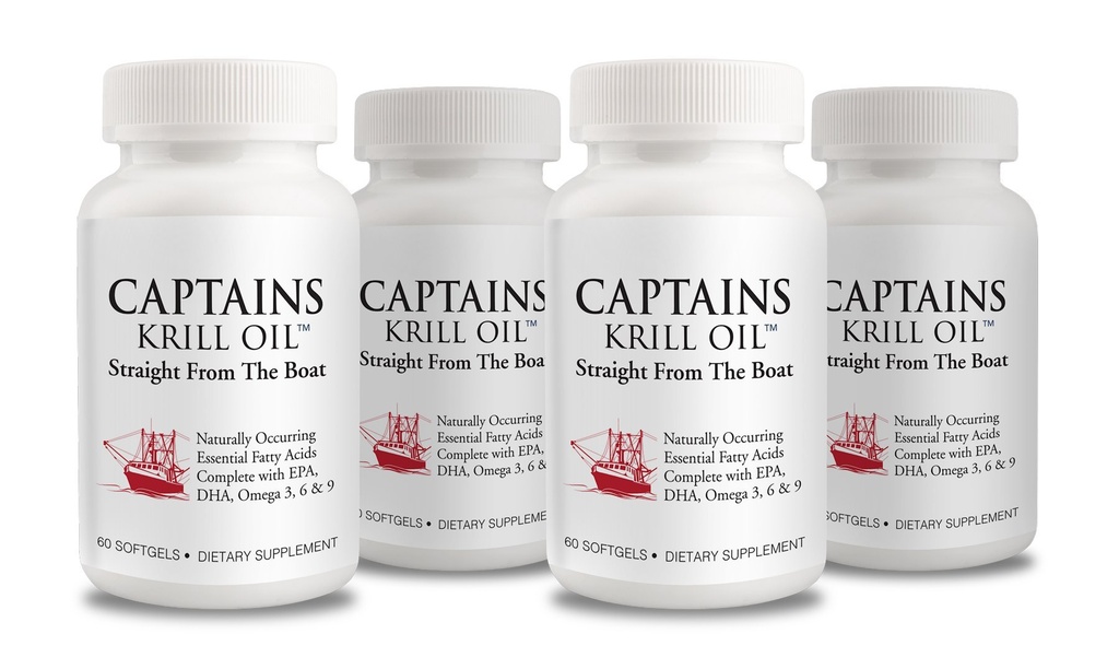 Captains Pure Antarctic Krill Oil Softgels 