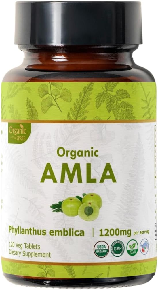 Amla 120 δισκία – USDA Organic Indian Gooseberry – Πλούσιο σε βιταμίνη C & Υποστηρίζει την Ανοσολογική Υγεία*