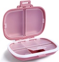 Holii Travel Pill Organizer, 8 διαμερίσματα Φορητή θήκη χάπι, Daily Pill Box για να κρατήσει βιταμίνες, μικρό δοχείο χάπι για Pocket Purse Medicine Organizer (Pink)