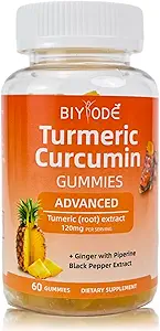 Κουρκουμίνη Gummies Turmeric συμπλήρωμα για την κοινή υποστήριξη Φυσικό ανανάς ζάχαρη γεύσης δωρεάν Digestion Γνωστική λειτουργία και ανοσοποιητική υγεία για την ενισχυμένη αθλητική απόδοση, 60 Gummies κόμη