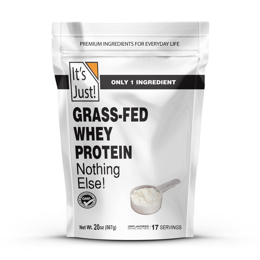 Είναι απλά! - 100% συμπύκνωμα πρωτεΐνης Whey, χόρτο-Fed παστουρμά αυξήθηκε, Made in Australia, RBST/rBGH ορμόνη δωρεάν, Premium WPC-80, Δεν προστίθενται γεύσεις (Grass-Fed Unflavored, 1,25 λίρα)