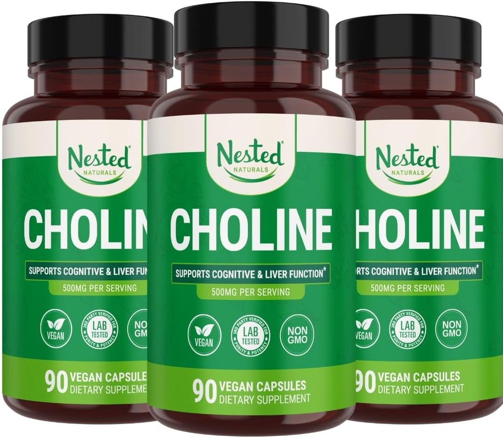 Φωλιασμένα φυσικά Choline Bitartrate 500mg 