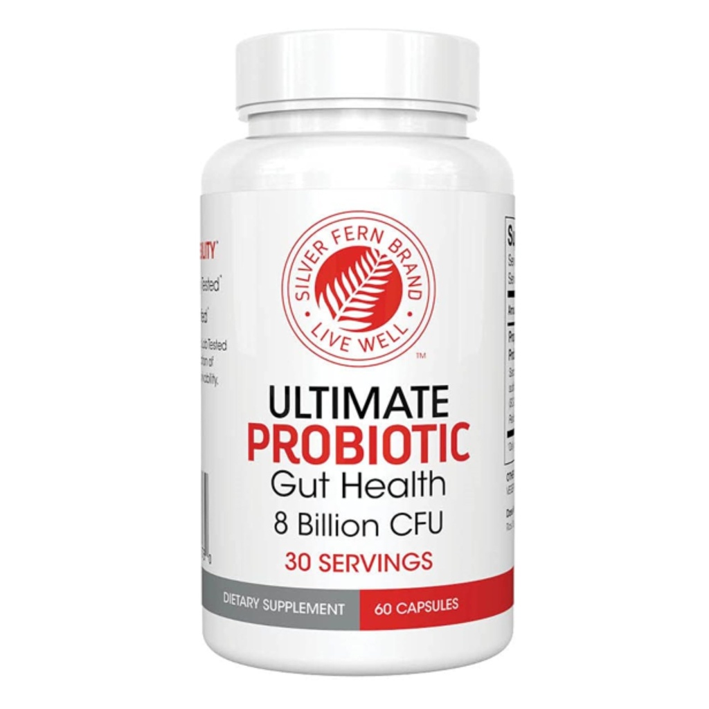 Silver Fern Brand Ultimate Probiotic - Προβιοτικά για γυναίκες & άνδρες - 8 δισεκατομμύρια CFU Συμπληρώματα για την υγεία των ούρων - DNA Επαληθευμένο, Vegan, ράφι-σταθερό, υψηλής επιβίωσης - 60 κάψουλες