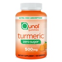 Qunol Zero sugar turmeric Gummies, Gummy με 500mg κουρκουμίνη κουρκουμίνη, συμπλήρωμα κοινής υποστήριξης, Ultra υψηλής απορρόφησης Tumeric κουρκουμίνη, χορτοφαγικά, χωρίς γλουτένη, 120 κόμης