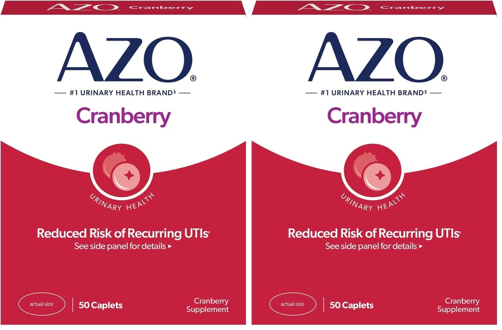 AZO Cranberry urinary Tract Health Supplement, 1 Σερβίρισμα: 1 ποτήρι χυμός βατόμουρο, χωρίς ζάχαρη χάπια βατόμουρο, 50 Count (Pack of 2)