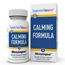 Superior Source Calming Formula, L-Θεανίνη, μελατονίνη, κάτω από τη γλώσσα Γρήγορη Διαλύστε μικροLingual δισκία, 60 Ct, 5-HTP για την ενισχυμένη μετατροπή σεροτονίνης, υποστήριξη ύπνου, μη GMO