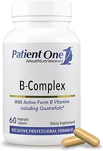Patient One B-Complex | Supplement to Support Energy, and Heart and Brain Health* | Active Essentials with Quatrefolic | 60 Capsules