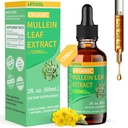 Organic Mullein Drops for Lung Cleanse, Ισχυρό 1700mg Mullein Leaf Extract για Ανοσοποιητική & Αναπνευστική Υποστήριξη, Φυσικό συμπλήρωμα Mullein Βαφής Drops Non-GMO & Vegan, 2 Fl Oz