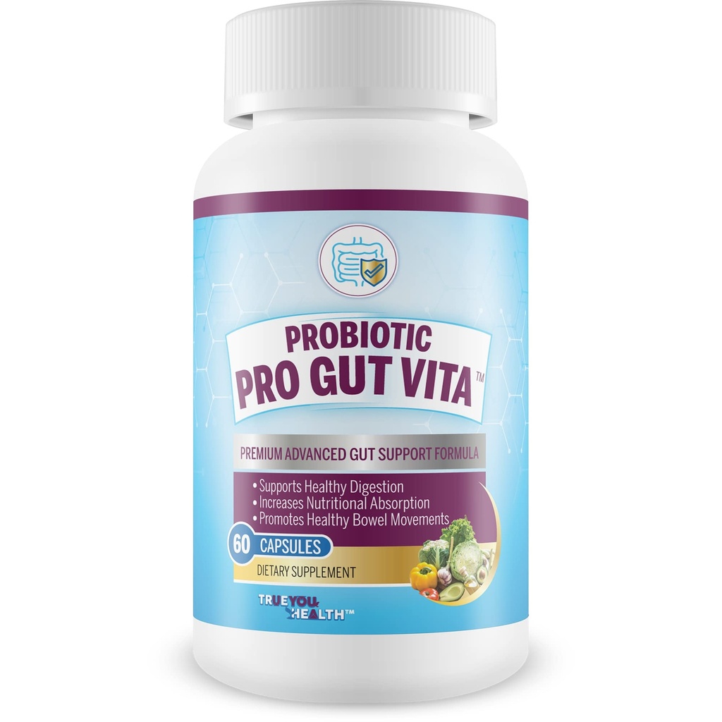 Probiotic Pro Gut Vita - Gut Health Support Probiotic & Vitamin Formula - Προώθηση της υγιούς πήξεως, της θρεπτικής απορρόφησης, κινήσεις του εντέρου - Βοήθεια για τη βελτίωση του μικροβιώματος του εντέρου για πρόσθετα οφέλη για την υγεία