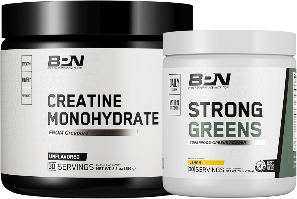 BARE ΕΠΙΔΟΣΕΙΣ ΔΙΑΤΡΟΦΗ BPN Creatine Monohydrate & Strong Greens Bundle