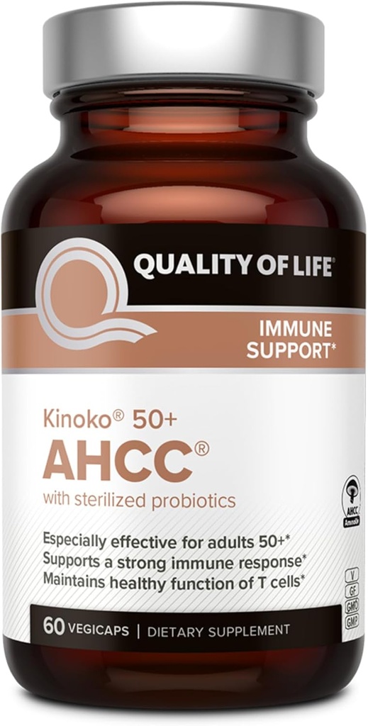 Ποιότητα ζωής AHCC 50+ με AHCC και Lac-Shield για την υποστήριξη του ανοσοποιητικού