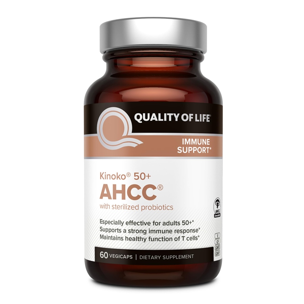 Ποιότητα ζωής AHCC 50+ με AHCC και Lac-Shield για την υποστήριξη του ανοσοποιητικού