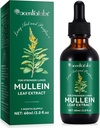 Mullein Drops for Lungs 2 Fl Oz - Mullein Leaf Extract for Lungs with Chlorophyll - Natural Herbal Supplement for Lung Cleanse, Respiratory Support, Boosts Immunity, Digestive Wellness