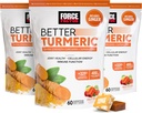 Force Factor Better Turmeric Joint Supplement Υποστήριξης για την επιπλέον κοινή υγεία δύναμης, με HydroCurc Turmeric Curcumin με Μαύρο Πιπέρι για την ανώτερη απορρόφηση, Φρούτα Splash, 180 μαλακά μάσα