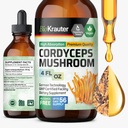 BIO KRAUTER Cordyceps Mushroom Extract - Cordyceps Sinensis Liquid Mushroom Extract - 670 mg per Serving - Vegan, Alcohol & Sugar Free - 4 FL.Oz.
