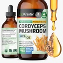 BIO KRAUTER Cordyceps Mushroom Extract - Cordyceps Sinensis Liquid Mushroom Extract - 670 mg per Serving - Vegan, Alcohol & Sugar Free - 4 Fl.Oz.