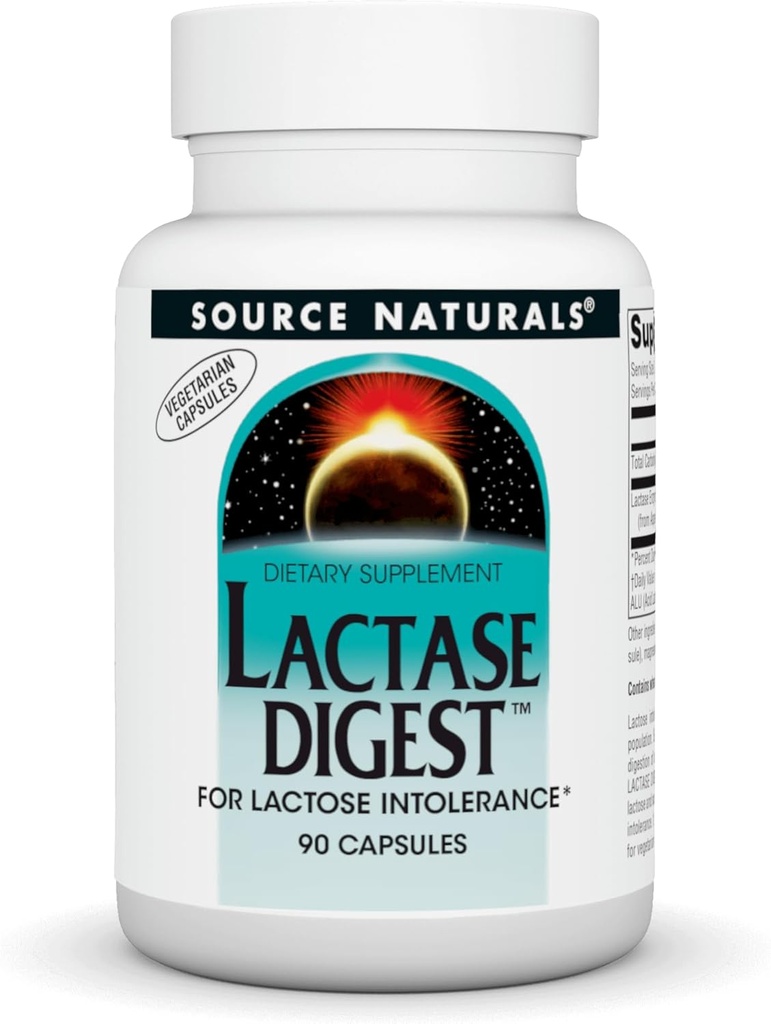 Source Naturals Lactase Digest, για δυσανεξία στη λακτόζη* - 90 Κάψουλες