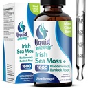 Ιρλανδέζικης Θάλασσας Moss Drops - Citrus Berry Flavor - 92+ Essential Minerals & Vitamins - Ενέργεια, δέρμα, κόκκαλο, ανάκτηση - Bladderwrack και Burdock Root - 2 fl. oz