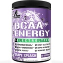 EVL BCAAs Αμινοξέα σε σκόνη - BCAA Ενέργεια προ προπόνησης σε σκόνη για την αποκατάσταση των μυών Lean ανάπτυξη και αντοχή - Επανυδρώνοντας μετά την αποκατάσταση προπόνησης ποτό με 6 Ηλεκτρόλυτα - Grape Splash