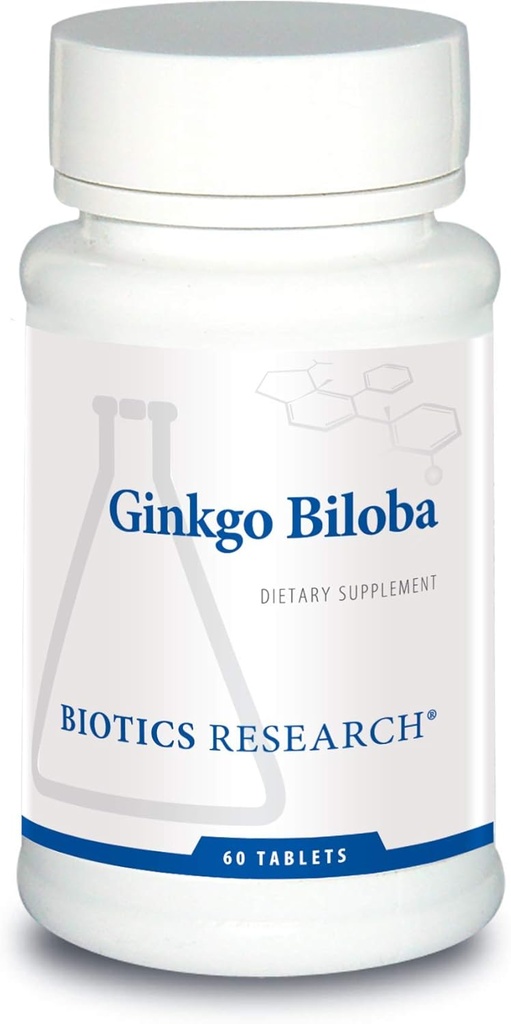 Biotics Research Ginkgo Biloba Standardized 24% Ginkgo Biloba Percent Extract, Brain Supplement, Nootropic, Focus, Energy, Memory, Healthy Aging. 60 δισκία