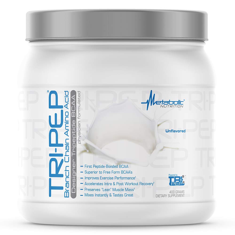 Μεταβολική Διατροφή - TRIPEP - Tri-Peptide αλυσίδα κλάδου Amino Acid, BCAA σκόνη, Pre Intra Post συμπλήρωμα προπόνησης, Χωρίς γεύση, 400 γραμμάρια (40 εξυπηρετούν)