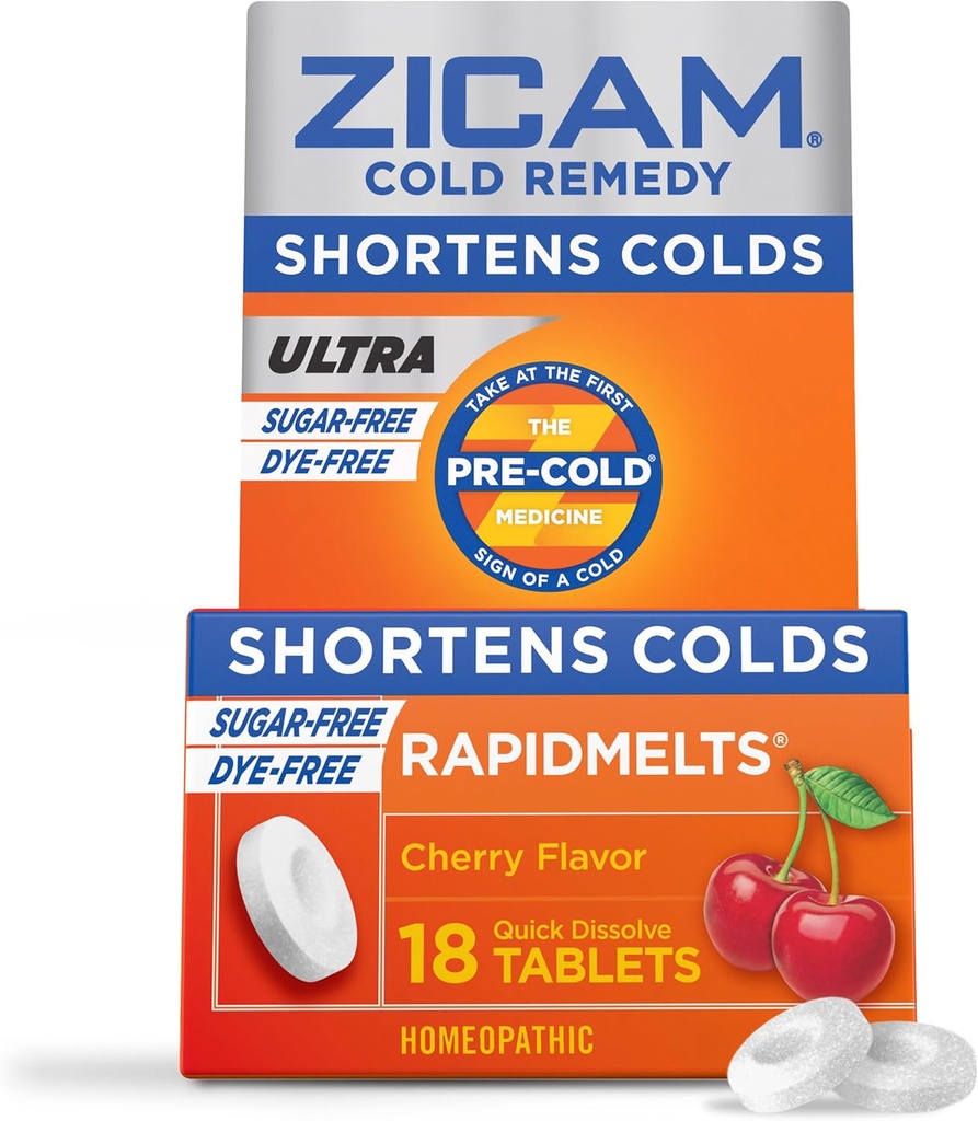 Zicam Ψυχρός Remedy ψευδάργυρος Rapidmelts, Cherry Flavor, 18 κόμης (πακέτο του 1)