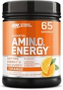 Optimum Nutrition Amino Energy - Προ προπόνηση με πράσινο τσάι, BCAA, Αμινοξέα, Κετοφιλικό, Πράσινο εκχύλισμα καφέ, Ενεργειακή σκόνη - Πορτοκαλί Cooler, 65 εξυπηρετήσεις (Packaging May Vary)