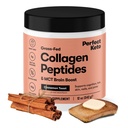 Perfect Keto Collagen Peptides Protein Peptides σκόνη με λάδι MCT, υδρολυμένο κολλαγόνο, τύπου I & III συμπλήρωμα, Γλουτένη δωρεάν χόρτο Fed, χαμηλή υδατανθράκη, Keto Coffee Creamer, Collagen για γυναίκες & άνδρες, κανέλα Toast