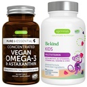 Vegan Omega-3 Algae Oil + Advanced Kids Multivitamin Gummy Bundle, High Concentration DHA & EPA + Vitamin A, B, C, D3 & E, Clean Ingredients 60 Softgels + 90 Berry Flavor Gummies, by Igennus