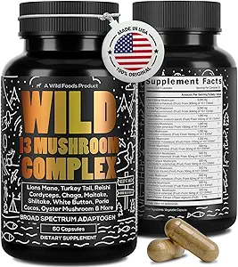 Wild Foods Premium Mushroom Supplement Complex 