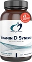Designs for Health Vitamin D Synergy - 2000 IU Βιταμίνης D με K Συμπλήρωμα - Υποστηρίζει Υγιεινή Moods, Υγεία των οστών + Ανοσοποιητική Υγεία για Ενήλικες - VIT D3 + Βιταμίνη K - Χωρίς γλουτένη + Μη ΓΤΟ (240 κάψουλες)