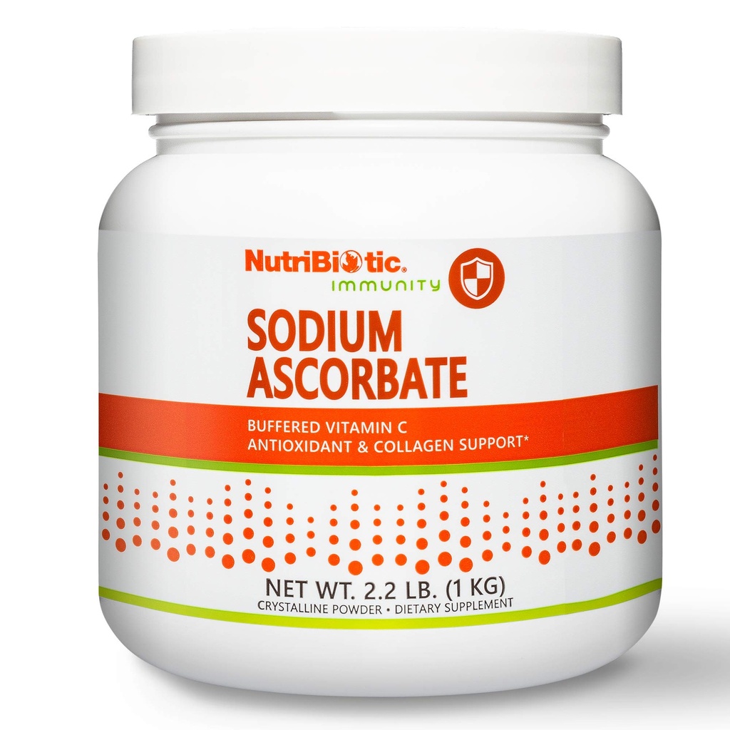 NutriBiotic - Ασκορβικό νάτριο Buffered Vitamin C σε σκόνη, 2.2 Lb 