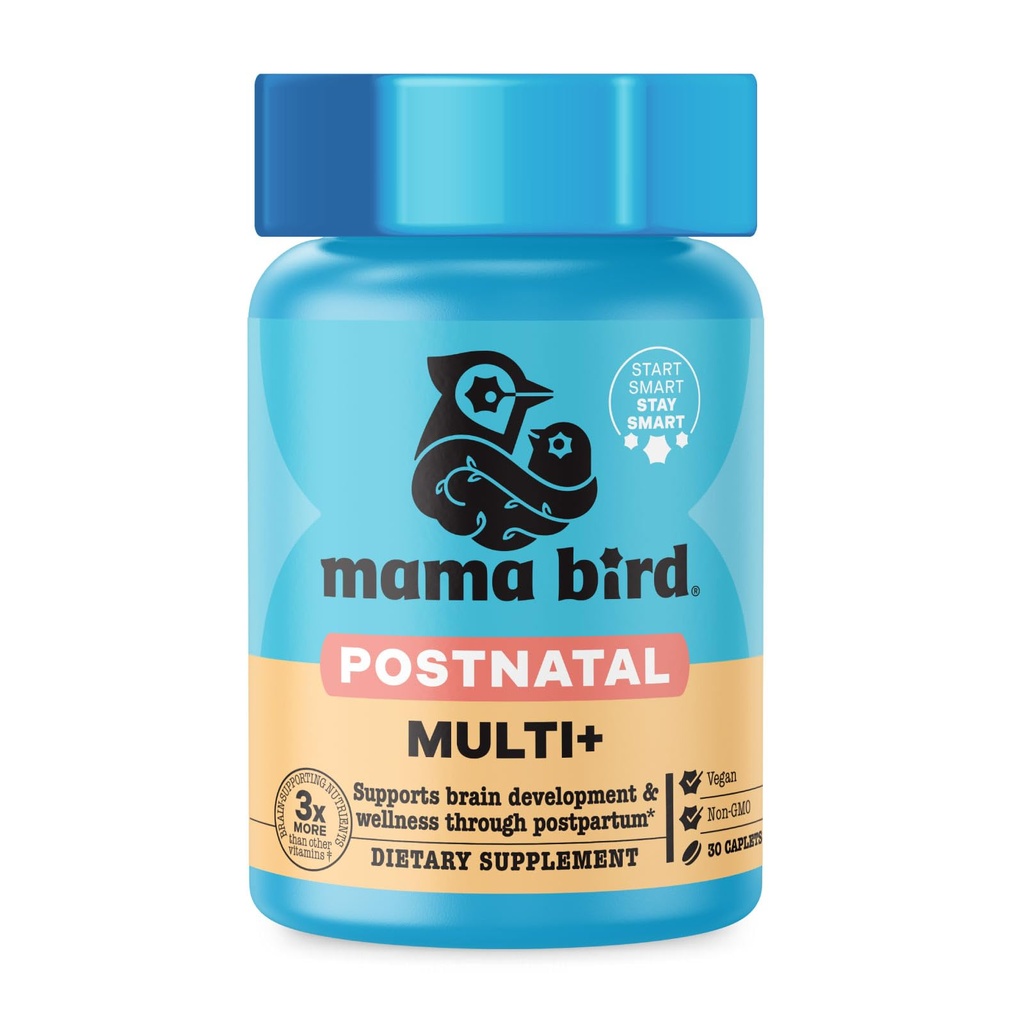 Best Nest Wellness Mama Bird Μεταγεννητικές Βιταμίνες για το θηλασμό και την επιλόχεια, Ολική Βιολογική Μείξη Τροφίμων, μεθυλιωμένες Βιταμίνες, Vegan, Μια φορά την ημέρα, 30 Ct