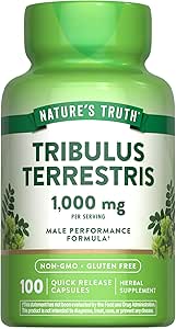 Nature's Truth Tribulus Terrestris for Men | 1000mg | Capsules | Non-GMO & Gluten Free Supplement
